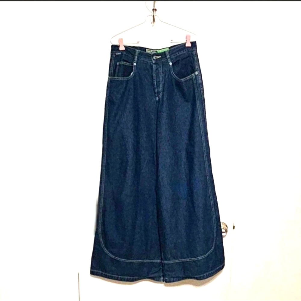 Kik Wear Kik Girl Crack The code y2k super wideleg skater jeans